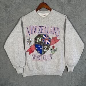 Vintage New Zealand Sweatshirt Mens Large Sport Club International